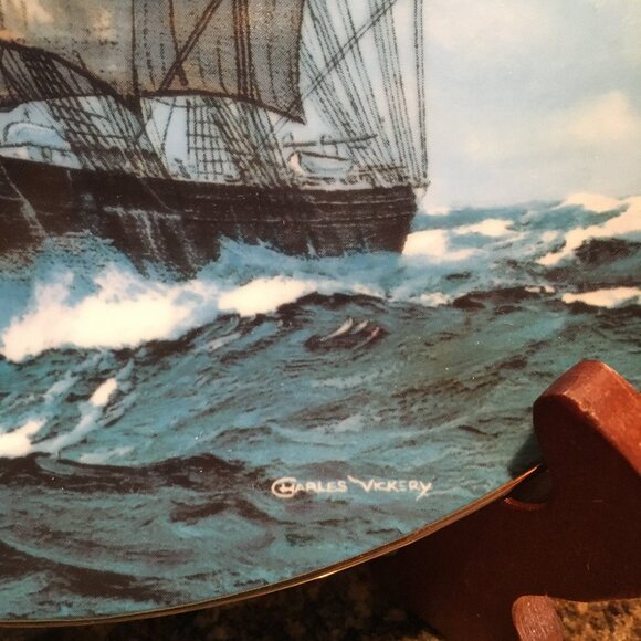 The Golden Age of the Clipper Ship 'The Twilight Under Full Sail' Plate - Picture 4 of 7